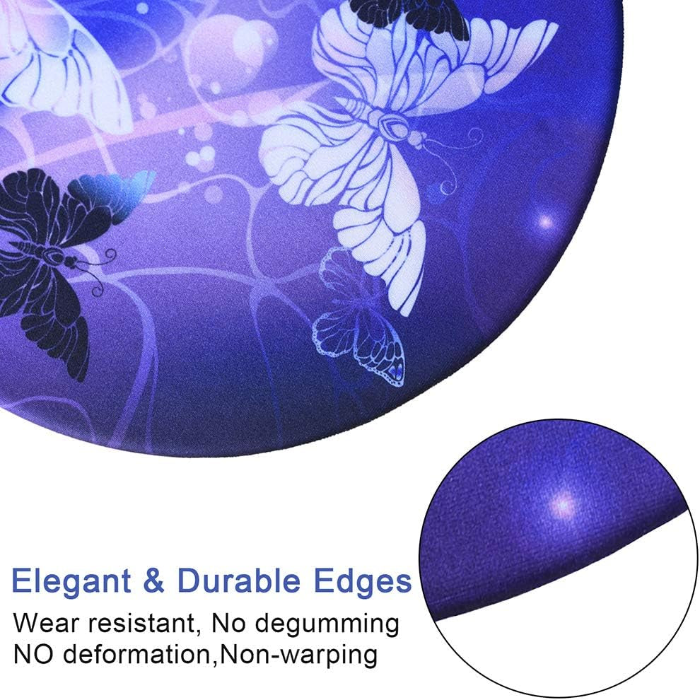Ergonomic Mouse Pad Wrist Rests, Non Slip Mousepads with Gel Cushion Wrist Support,  Comfortable Durable Mouse Pads for Home Office Efficient Working Easy Typing & Pain Relief ( Arts Butterfly )